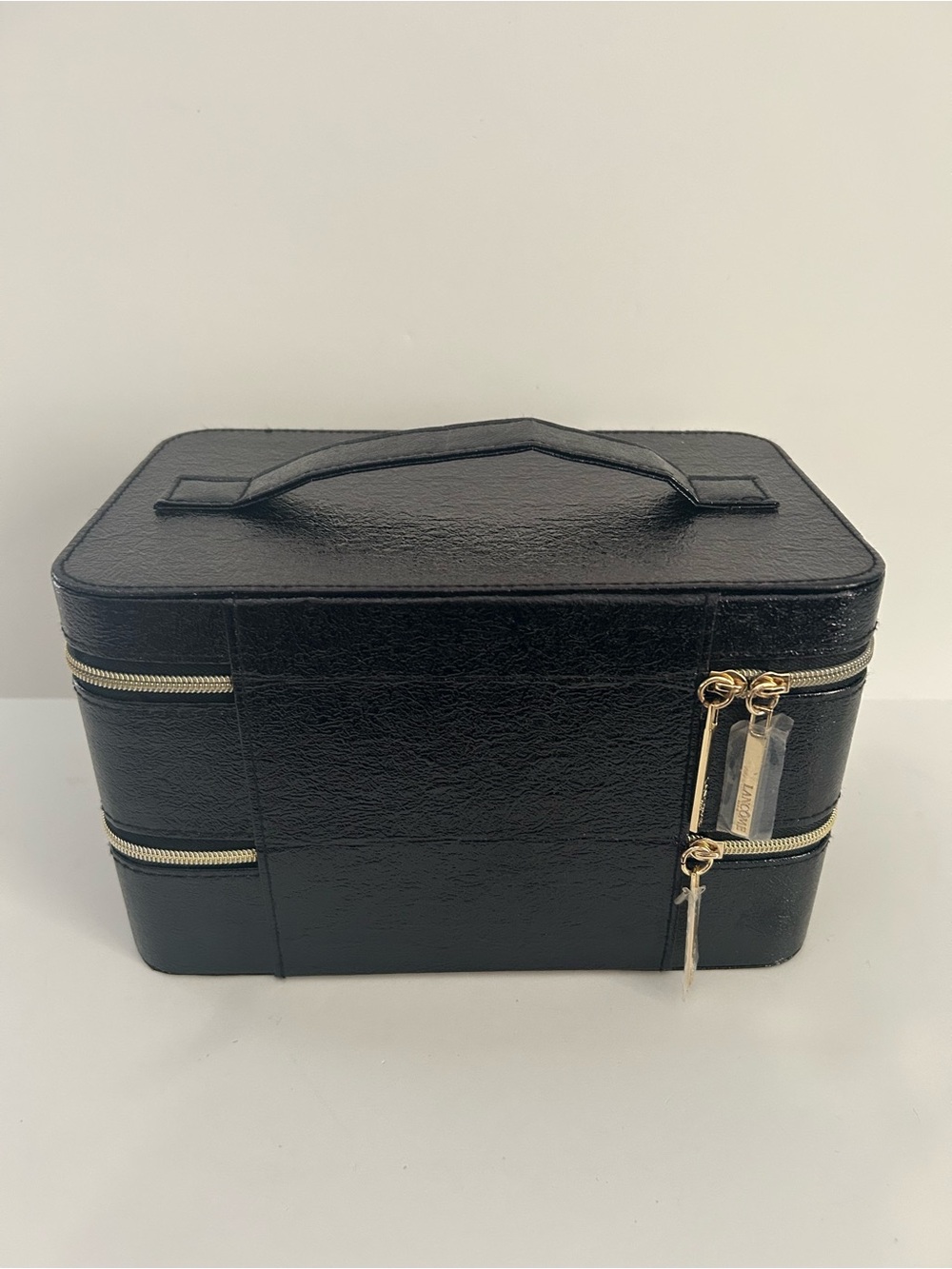 Lancome Black Two-Tier Train Case with Handle - Picture 2 of 8